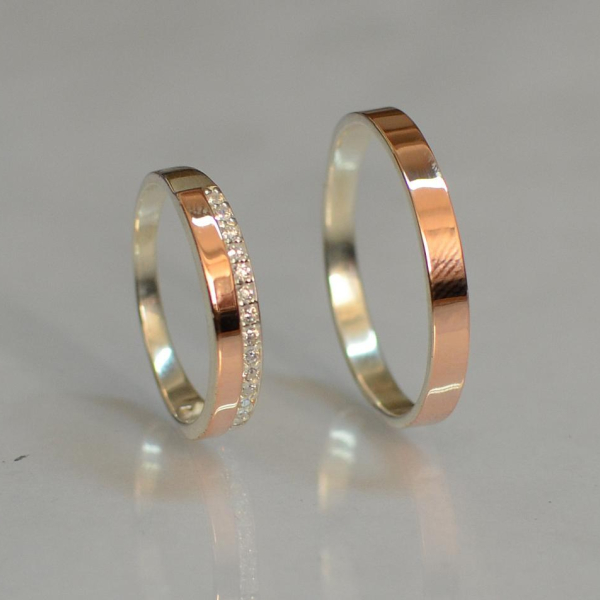 Пара обручок із срібла