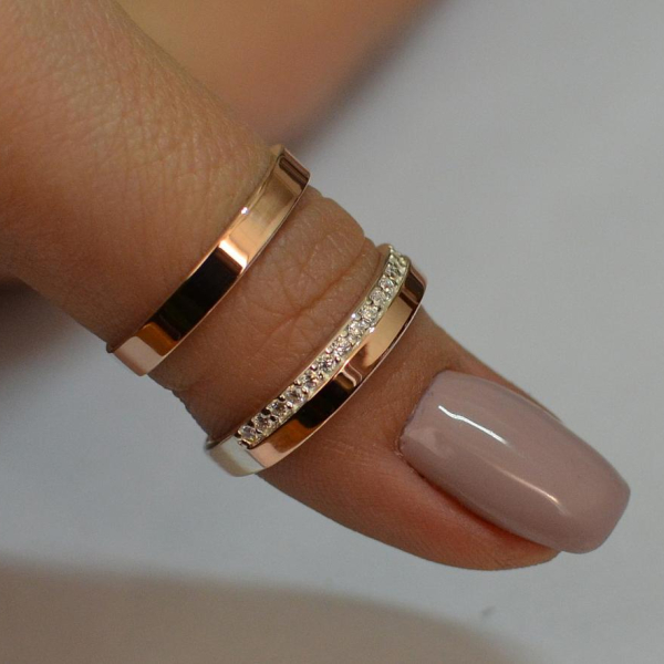 Пара обручок із срібла