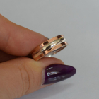 Обручка із срібла з золотом