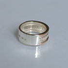 Обручка із срібла з золотом