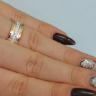 Обручка із срібла з золотом