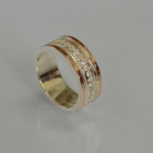 Обручка із срібла з золотом