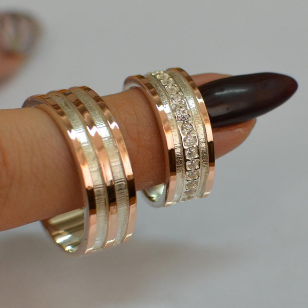 Пара обручок зі срібла