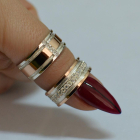 Пара обручок із срібла