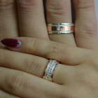 Пара обручок із срібла