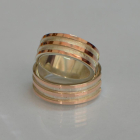 Обручальное кольцо из серебра с золотом