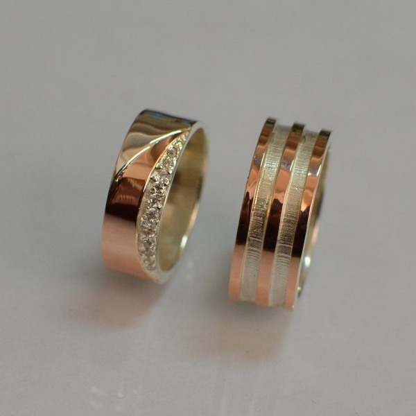 Пара обручок зі срібла