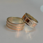 Пара обручок зі срібла