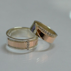 Пара обручок зі срібла