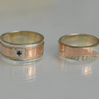 Пара обручок зі срібла