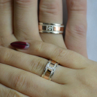 Пара обручок зі срібла