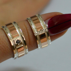 Пара обручок зі срібла