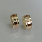 Обручка із срібла з золотом