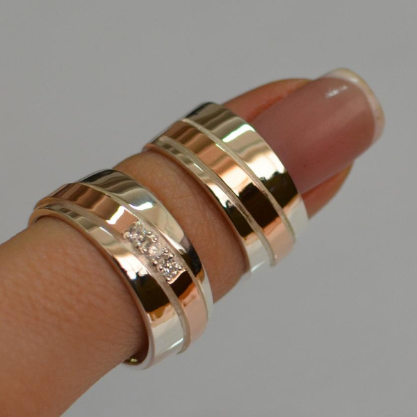 Пара обручок зі срібла