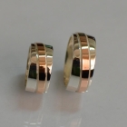 Обручка із срібла з золотом