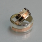 Обручка із срібла з золотом