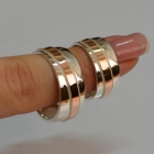 Обручка із срібла з золотом