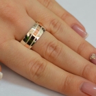 Обручка із срібла з золотом