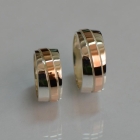 Обручка із срібла з золотом