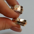 Обручка із срібла з золотом