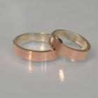 Срібна обручка з золотими напайками