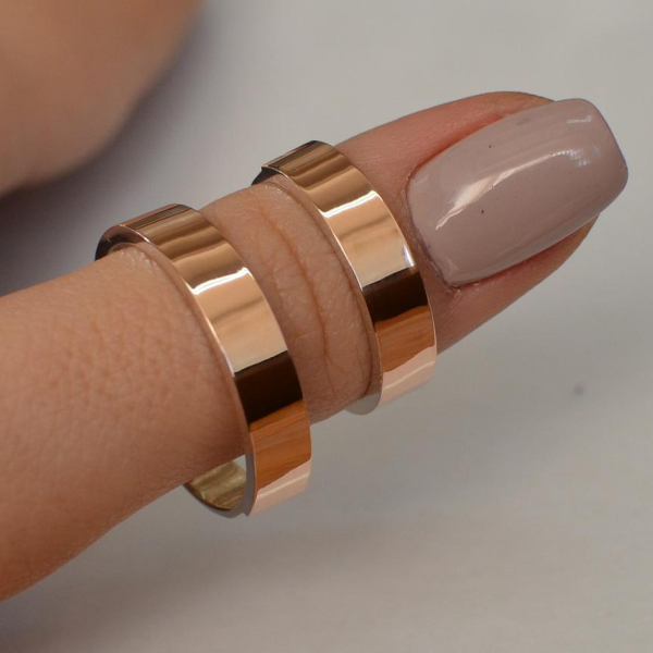 Срібна обручка з золотими напайками