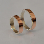 Срібна обручка з золотими напайками