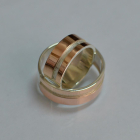 Срібна обручка з золотом