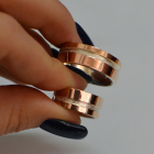 Срібна обручка з золотом