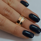 Срібна обручка з золотом