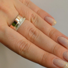 Обручка срібло з золотом