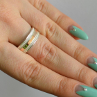 Обручка із срібла з золотом