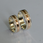 Обручка із срібла з золотом