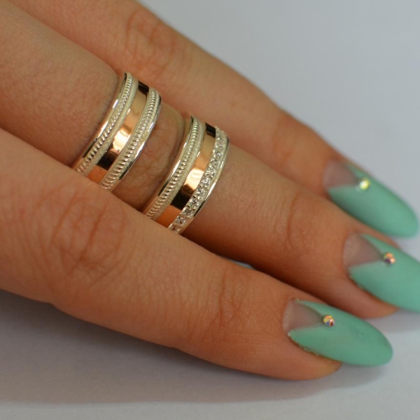 Пара обручок зі срібла