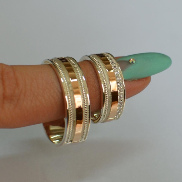 Пара обручок зі срібла