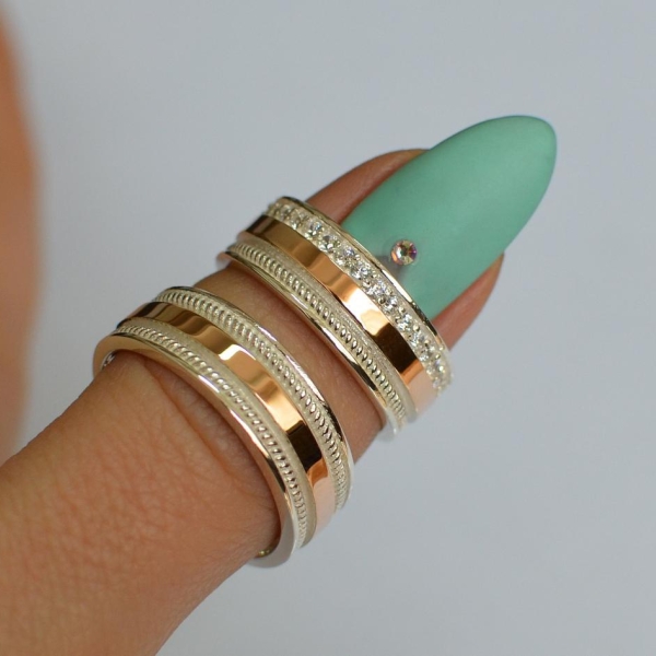 Пара обручок зі срібла