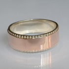 Обручка срібна з золотом