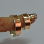 Обручка срібна з золотом