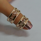 Обручка із срібла з золотом