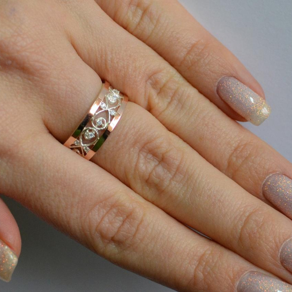 Обручка срібна