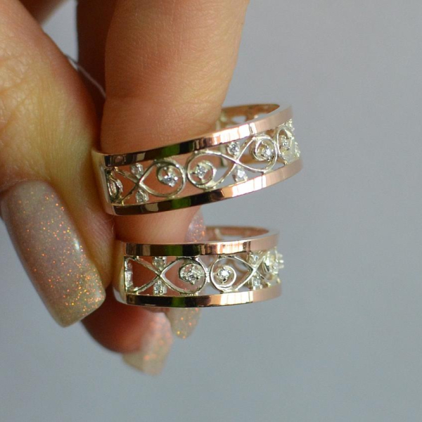 Обручка срібна