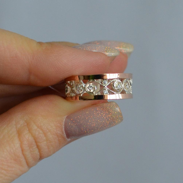 Обручка срібна