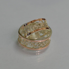 Обручка із срібла з золотом