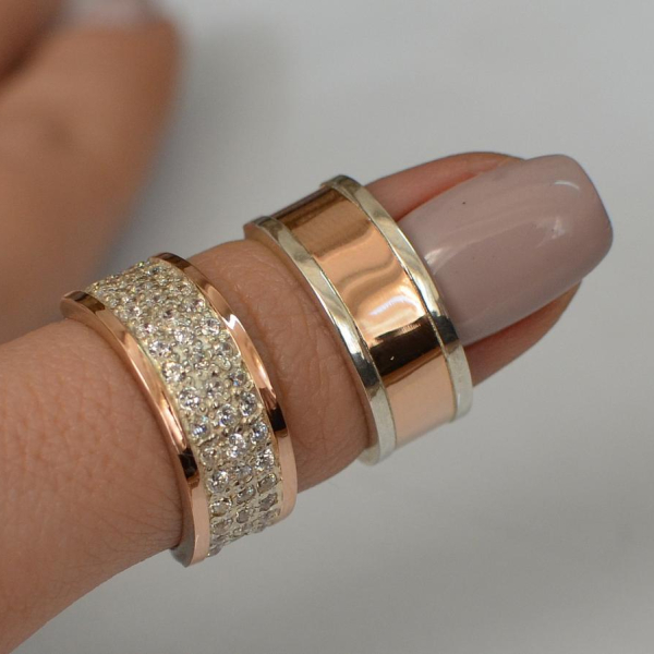 Пара обручок зі срібла