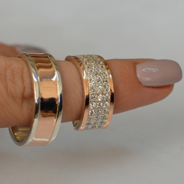 Пара обручок зі срібла