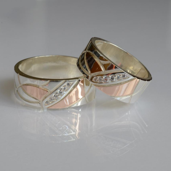 Обручка срібна