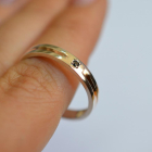 Обручка срібло з золотом