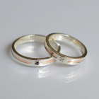 Обручка срібло з золотом