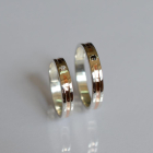 Обручка срібло з золотом