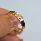 Обручка срібло з золотом